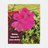 classic rustic retro blooming flower fleece deken (Voorkant)