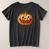 classic rustic retro Happy pumpkin Grote Maat T-shirt (Design achterkant)