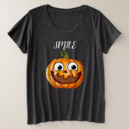classic rustic retro Happy pumpkin Grote Maat T-shirt