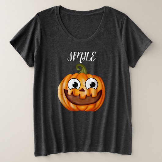 classic rustic retro Happy pumpkin Grote Maat T-shirt (Design voorkant)