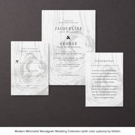 Classic Rustic Woodgrain Winter Wedbruiloft Foto Save The Date