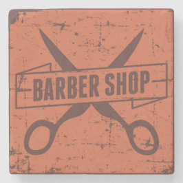  Classic Rustieke Barber Shop Stenen Onderzetter