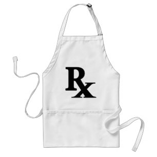 Classic Rx Pharmacy Icon print cadeau voor apothek Standaard Schort