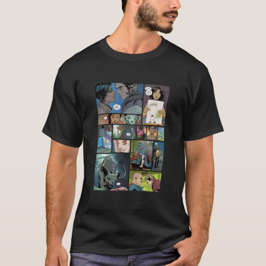 Classic Saga Afbeelding Comics Panel Design Classi T-shirt (Voorkant)