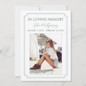 Classic Sage Border begrafenisprogramma Kaart (Voorkant)