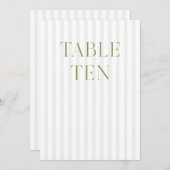 Classic Sage Green & Beige Trouwen 10 Tafelnummer (Voorkant / Achterkant)