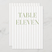 Classic Sage Green & Beige Trouwen 11 Tafelnummer (Voorkant / Achterkant)