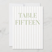 Classic Sage Green & Beige Trouwen 15 Tafelnummer (Voorkant)