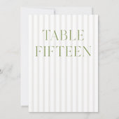 Classic Sage Green & Beige Trouwen 15 Tafelnummer (Achterkant)