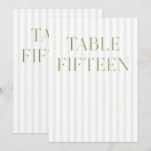 Classic Sage Green & Beige Trouwen 15 Tafelnummer (Voorkant / Achterkant)