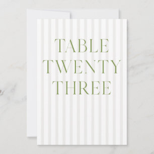 Classic Sage Green & Beige Trouwen 23 Tafelnummer