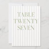 Classic Sage Green & Beige Trouwen 27 Tafelnummer (Voorkant)