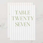 Classic Sage Green & Beige Trouwen 27 Tafelnummer (Voorkant / Achterkant)