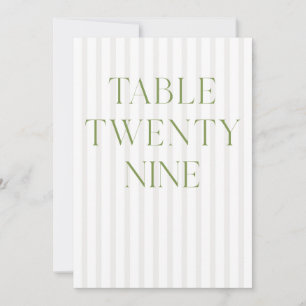 Classic Sage Green & Beige Trouwen 29 Tafelnummer