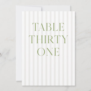 Classic Sage Green & Beige Wedding 31 Tafelnummer