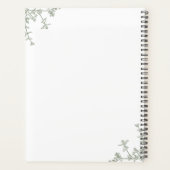 Classic Sage Green  Bloemkam Monogram Planner (Achterkant)