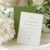 Classic  Sage Green & Blue Wedding Kaart