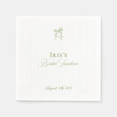 Classic Sage Green Bridal Shower Paper Napkin Servet (Voorkant)