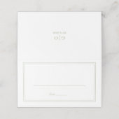 Classic Sage Green Elegant Wedding Plaatskaartje (Buitenkant ongevouwen)