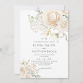 Classic Sage Green Floral Garden Wedding Kaart (Voorkant)