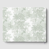 Classic Sage Green Landscape Toile Wedding Gastenboek (Achterkant)