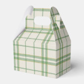 Classic Sage Green Plaid Holiday Custom Cookie Bedankdoosjes (Achterkant)
