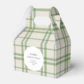 Classic Sage Green Plaid Holiday Custom Cookie Bedankdoosjes (Voorkant Zijde)