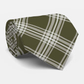 Classic Sage Green Plaid Stropdas (Opgerold)