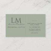 Classic Sage Green QR Code Business Branding Visitekaartje (Voorkant)