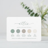 Classic Sage Green Wedding Attire Card Kaart (Staand voorkant)