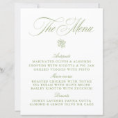 Classic Sage Green & White Wedding Menu (Voorkant)