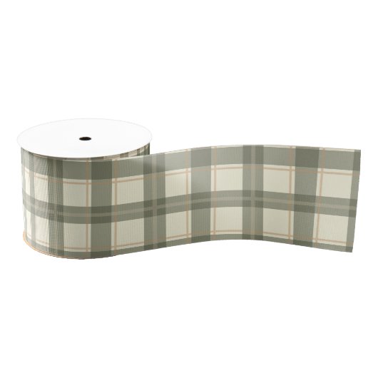 Classic Sage Tartan  Grosgrain Lint (Spoel)