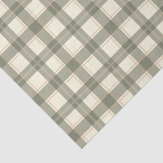 Classic Sage Tartan  Tissuepapier (Detail)
