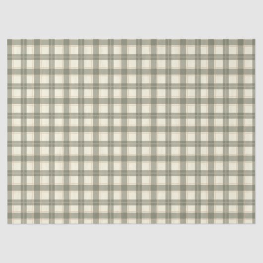 Classic Sage Tartan  Tissuepapier (Voorkant)