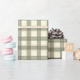 Classic Sage Tartan Wrapping Paper Cadeaupapier