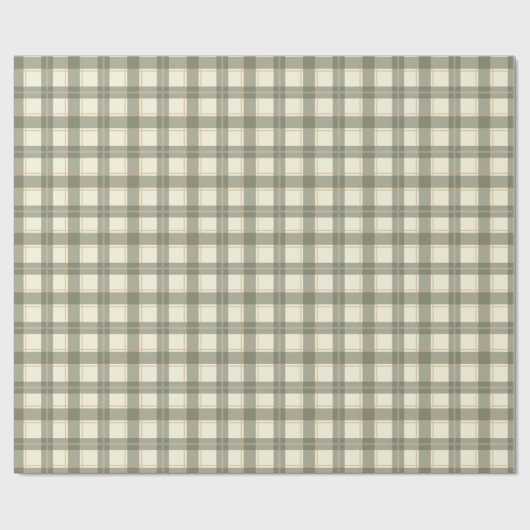 Classic Sage Tartan Wrapping Paper Cadeaupapier (Vlak)
