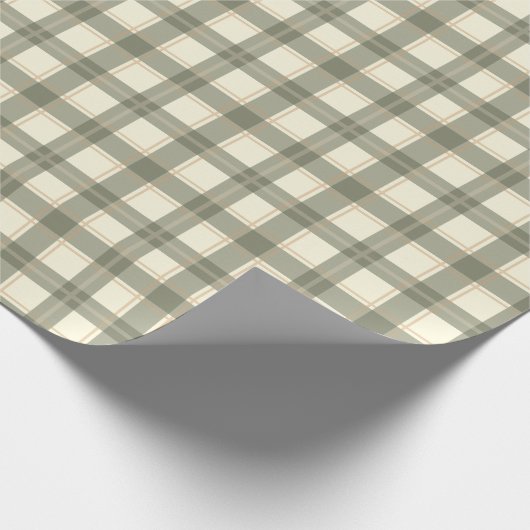 Classic Sage Tartan Wrapping Paper Cadeaupapier (Hoek)