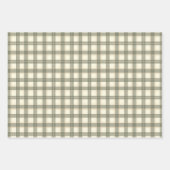 Classic Sage Tartan Wrapping Paper Sheet Set (Voorkant)