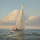 classic sailing yacht painting images 🌅⛵. sticker (Voorkant)