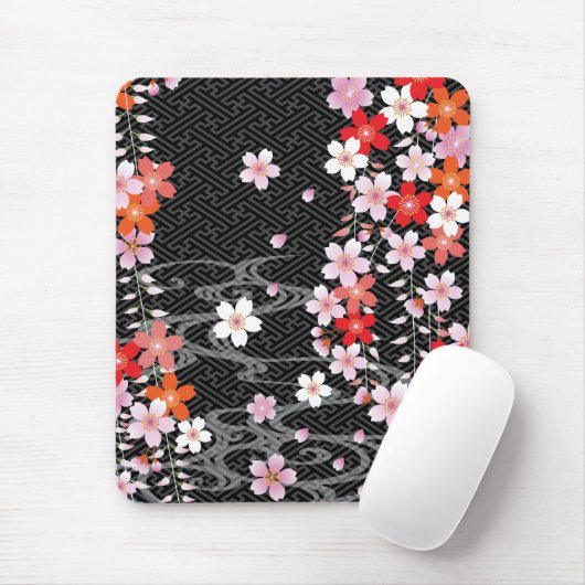 Classic Sakura Kimono Pattern Mousepad Muismat (Met muis)