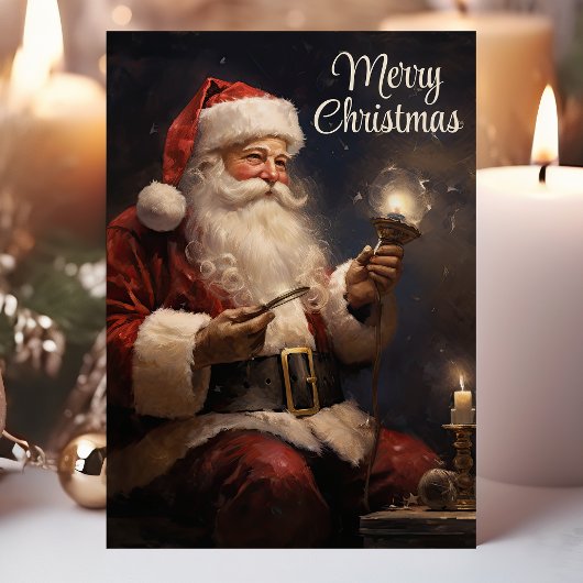 Classic Santa beroemd gemaakt door Candlelight Mer Feestdagen Kaart