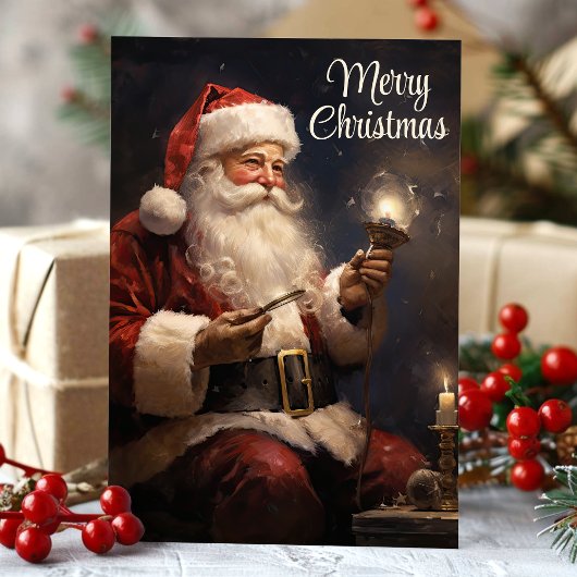 Classic Santa beroemd gemaakt door Candlelight Mer Feestdagen Kaart