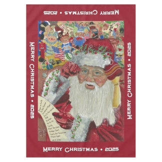 Classic Santa - Bourgogne Custom Christmas Tafelkleed