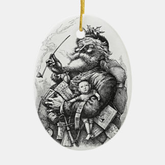 Classic Santa Claus Afbeelding Keramisch Ornament