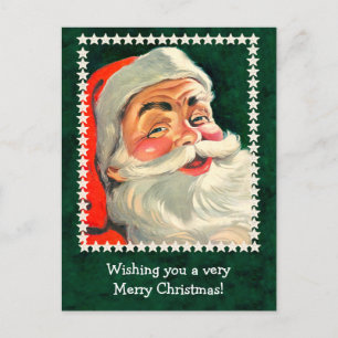 Classic Santa Claus Illustration Kaart aan te pass