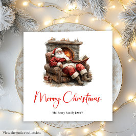 Classic Santa Claus Modern Cozy Christmas Napkins Servet