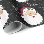 Classic Santa Claus Red Pet gepersonaliseerd Cadeaupapier (Rol Hoek)