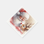 Classic Santa Claus Rudolph Holiday Party Dinner  Servet (Hoek)