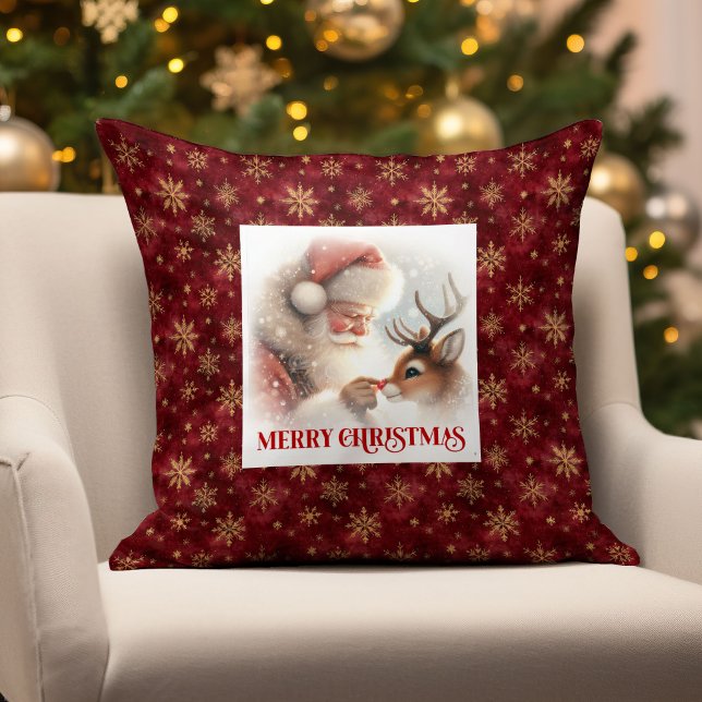 Classic Santa Claus Rudolph Pillow Christmas Accen Kussen (Classic Santa Claus Rudolph Pillow Christmas Accent

)