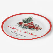 Classic Santa Claus Script Font Festive Dinner Papieren Bordje (Gekanteld)